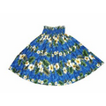 Navy Ladies Hawaiian Tropical Print Hula Skirt